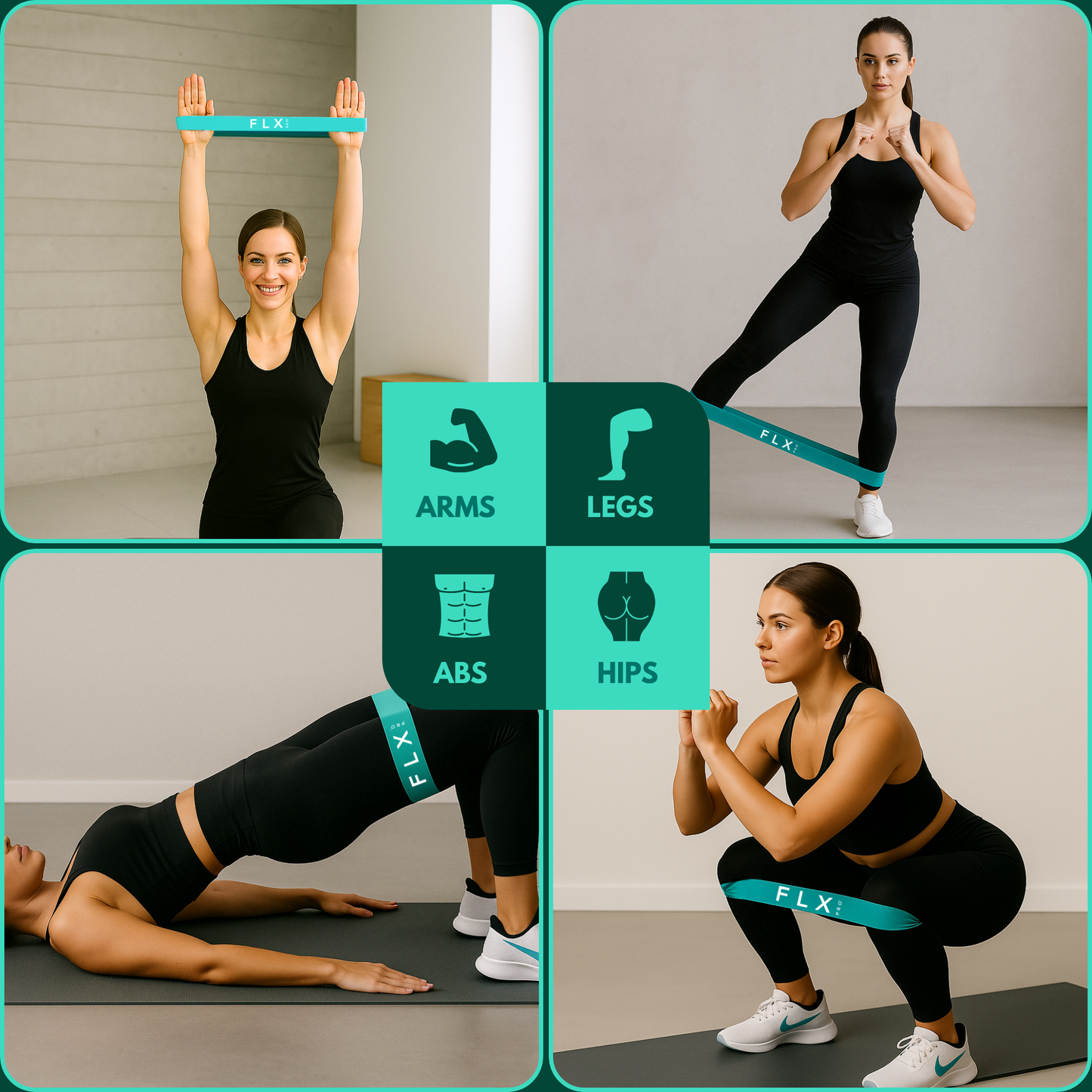 MINI-LOOP RESISTANCE BANDS 5 X PIECE SET