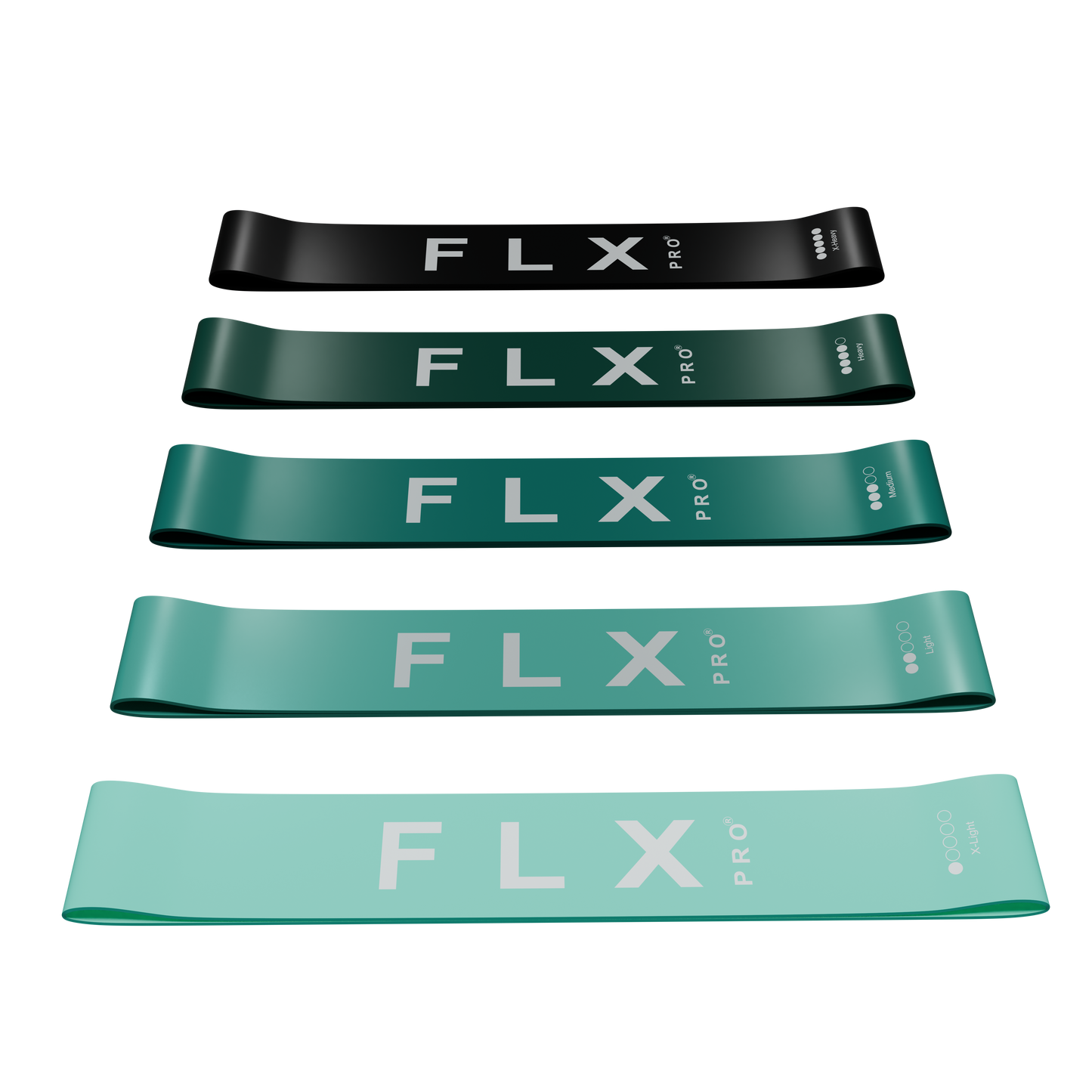 MINI-LOOP RESISTANCE BANDS 5 X PIECE SET