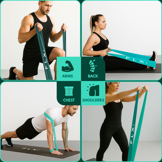 YOGA/PILATES RESISTANCE BANDS 3 X PIECE SET